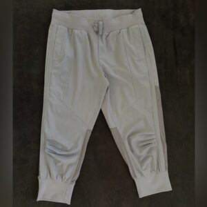 Lorna Jane Uniquely Sz S Joggers Active Wear Work Out Gray Calf Mesh Back Panels